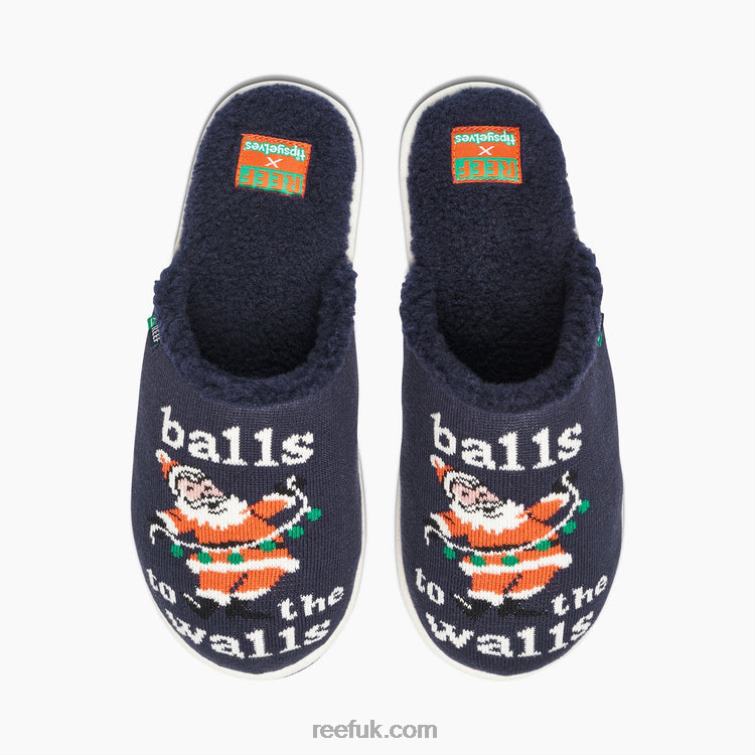 Balls To The Walls 2286N549 Reef X Tipsy Elves SlippersMen - Image 1