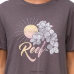 Grey 2286N279 Plumerian Short Sleeve Crop Tee Reef Women - Image 3