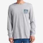 Heather Grey 2286N586 Wellie Long Sleeve Tee Reef Men