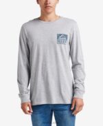 Heather Grey 2286N586 Wellie Long Sleeve Tee Reef Men