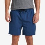 Insignia Blue 2286N669 Fields Elastic Waist Walk Shorts 17" Reef Men