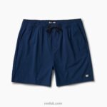 Insignia Blue 2286N669 Fields Elastic Waist Walk Shorts 17" Reef Men - Image 3