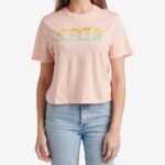 Peach Tie Dye 2286N285 Sara Short Sleeve Crop Tee Reef Women