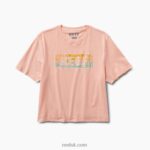Peach Tie Dye 2286N285 Sara Short Sleeve Crop Tee Reef Women - Image 3