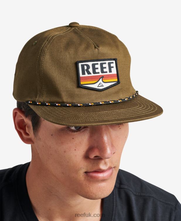Dark Olive 2286N784 Savor Snapback Unstructured Hat Reef Men