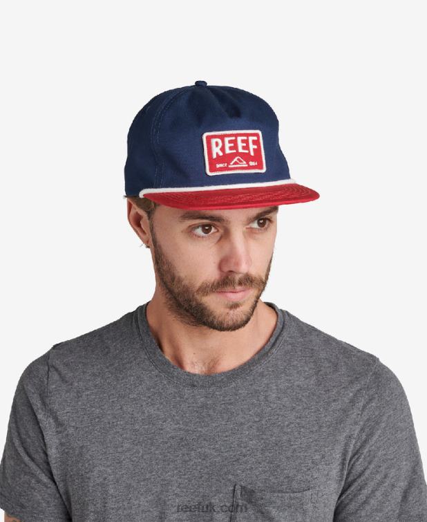 Jester Red 2286N801 Morter Flat Bill Hat Reef Men