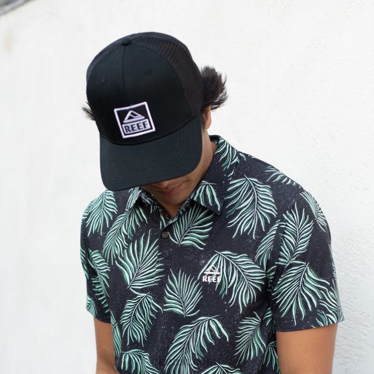 Pirate Black 2286N761 Townsend Snapback Trucker Hat Reef Men