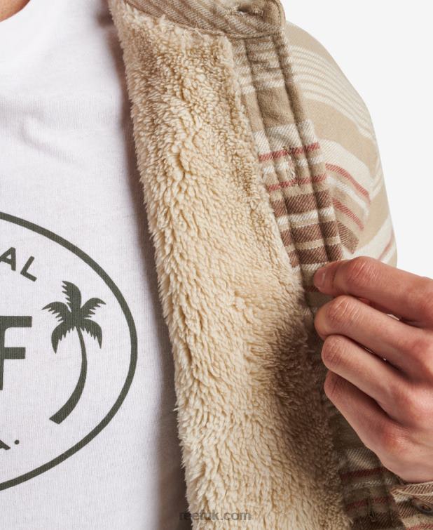 Almond Milk 2286N590 Toro Long Sleeve Sherpa Jacket Reef Men