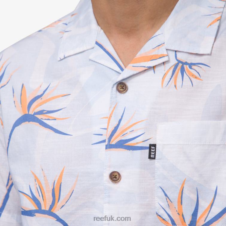 Bright White 2286N647 Farley Short Sleeve Shirt Reef Men