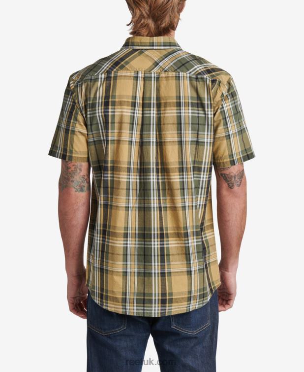 Fennel Seed 2286N662 Pardy Short Sleeve Woven Shirt Reef Men