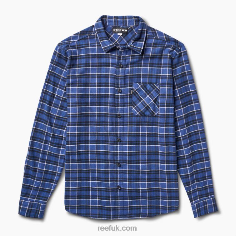 Indigo Blue 2286N650 Kosma Long Sleeve Flannel Shirt Reef Men