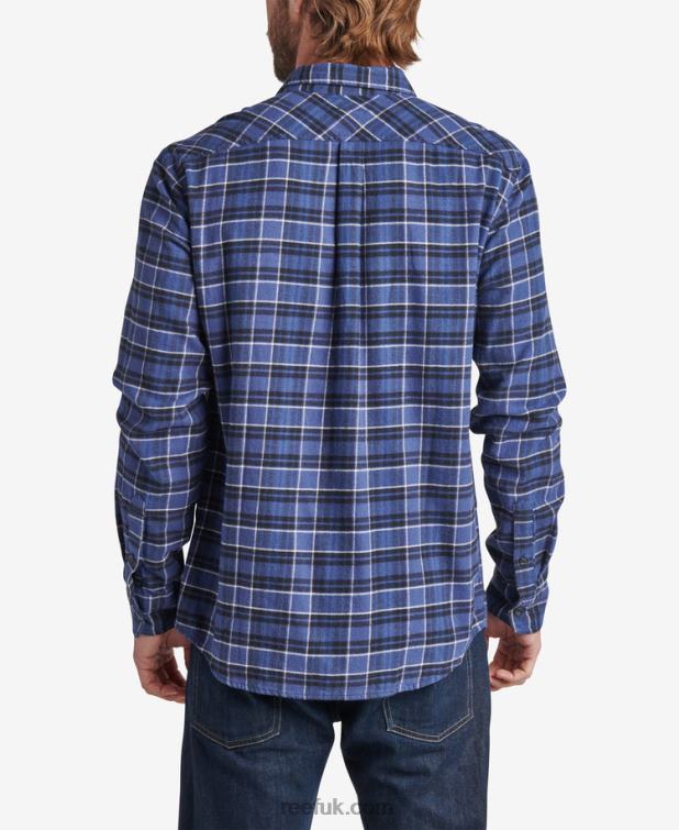 Indigo Blue 2286N650 Kosma Long Sleeve Flannel Shirt Reef Men