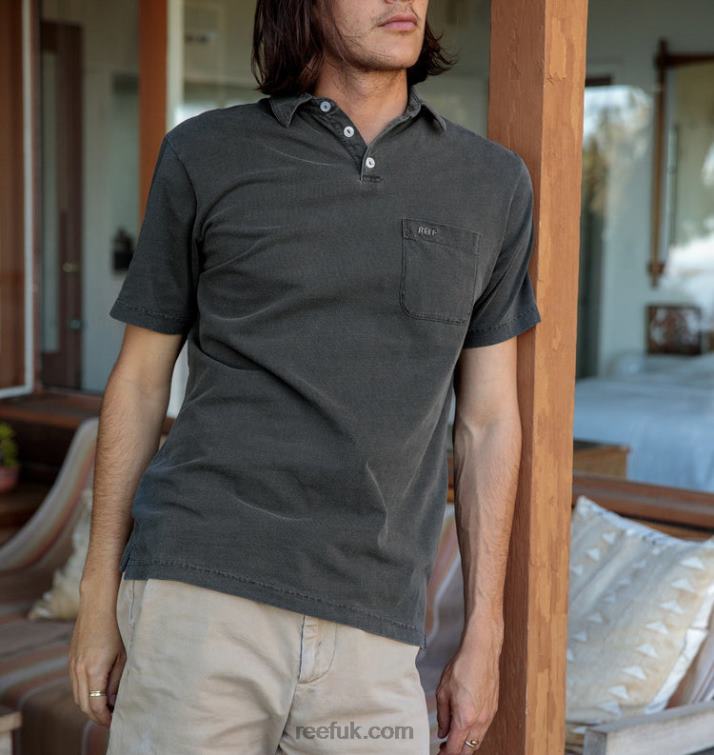 Pirate Blk 2286N641 Walker Short Sleeve Polo Reef Men