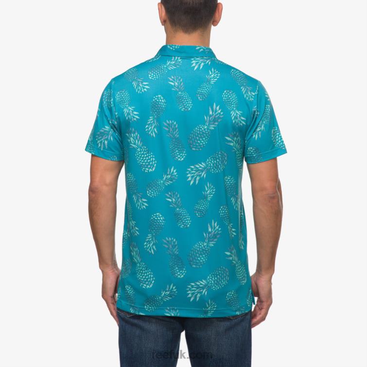 Tile Blue 2286N652 Spinner Short Sleeve Polo Reef Men