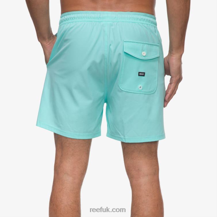 Aruba Blue 2286N689 Marzo Elastic Waist Board Short 16\" Reef Men