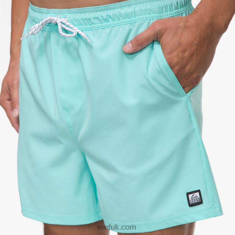Aruba Blue 2286N689 Marzo Elastic Waist Board Short 16\" Reef Men