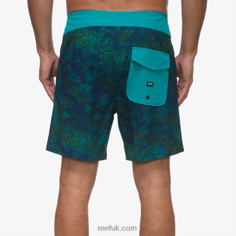 Tile Blue 2286N690 Worley Board Short 17\" Reef Men