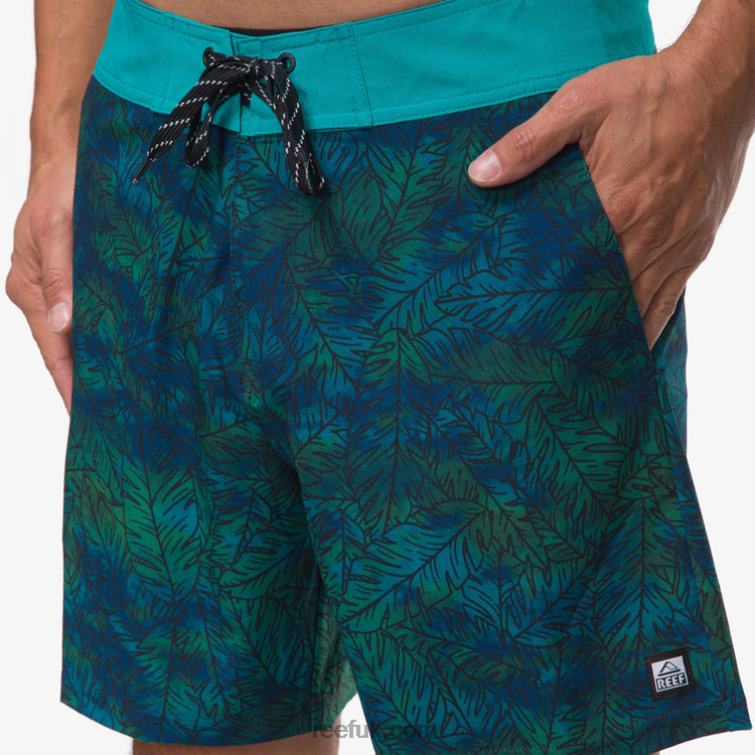 Tile Blue 2286N690 Worley Board Short 17\" Reef Men