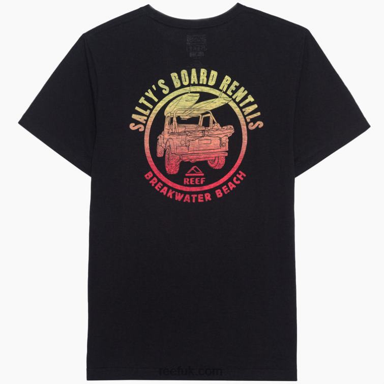 Black 2286N592 Salty Recyclo Short Sleeve Tee Reef Men