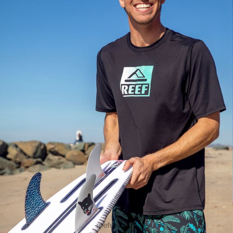 Caviar 2286N582 Rodeo Short Sleeve Loose Fit Rash Guard Tee Reef Men