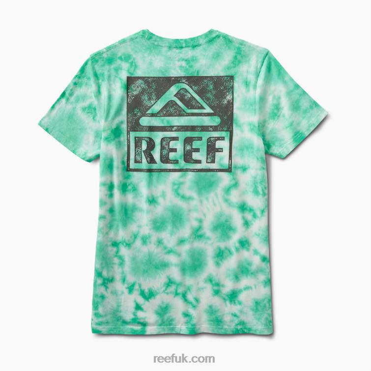 Electric Green 2286N618 Wellie Short Sleeve Tie Dye Tee Reef Men