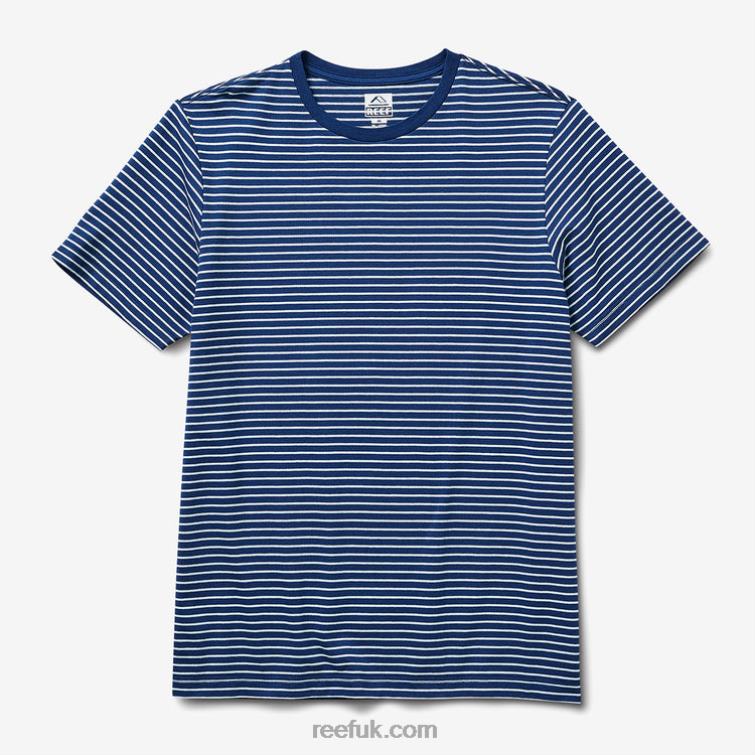 Insignia Blue 2286N609 Rumson Short Sleeve Stripe Tee Reef Men