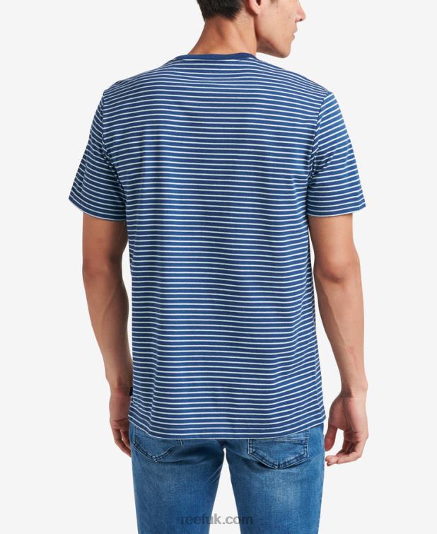 Insignia Blue 2286N609 Rumson Short Sleeve Stripe Tee Reef Men