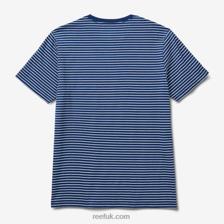 Insignia Blue 2286N609 Rumson Short Sleeve Stripe Tee Reef Men