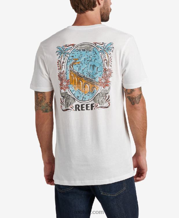 Marshmallow 2286N555 Venturing Short Sleeve Tee Reef Men