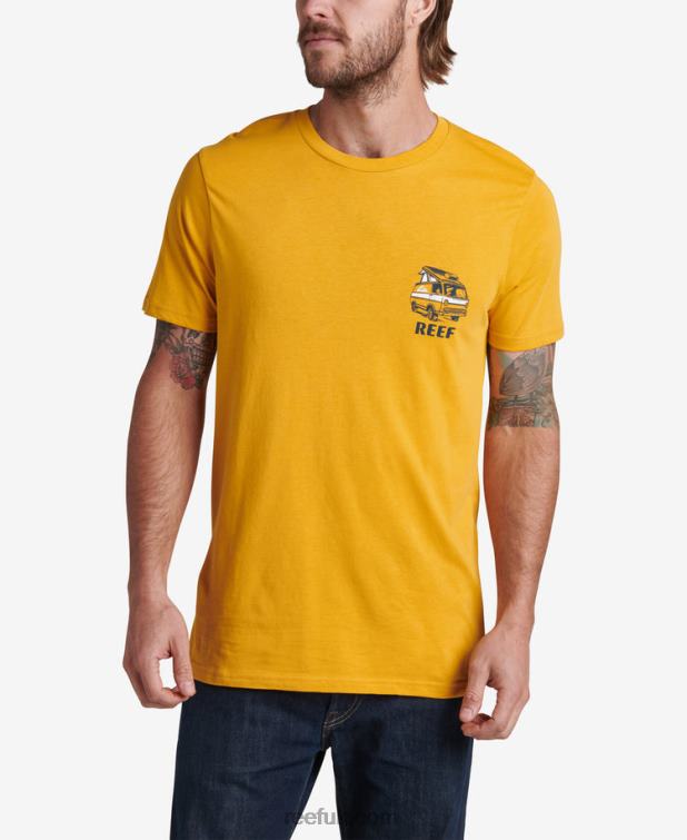 Mineral Yellow 2286N577 Popup Short Sleeve Tee Reef Men