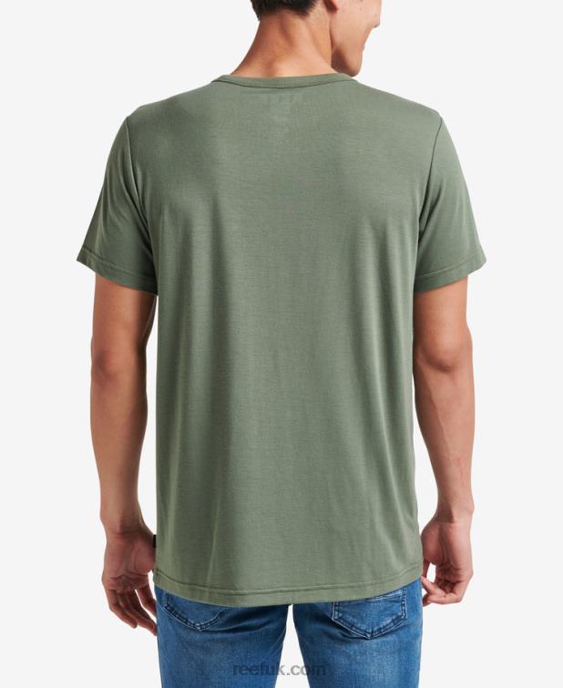 Thyme Green 2286N588 Smith Short Sleeve Pocket Knit Tee Reef Men