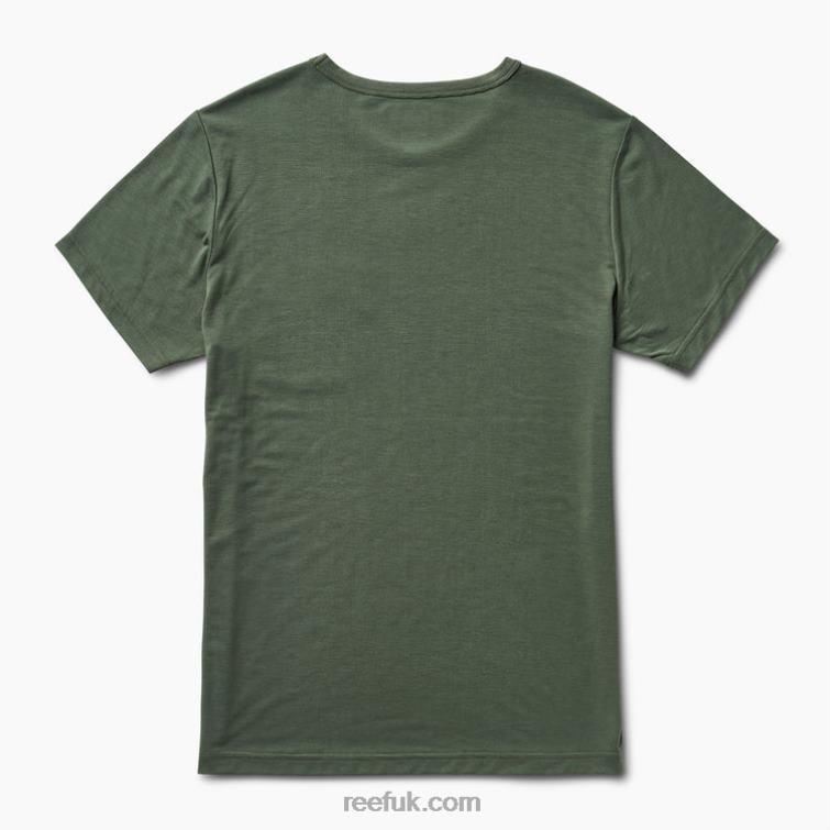 Thyme Green 2286N588 Smith Short Sleeve Pocket Knit Tee Reef Men
