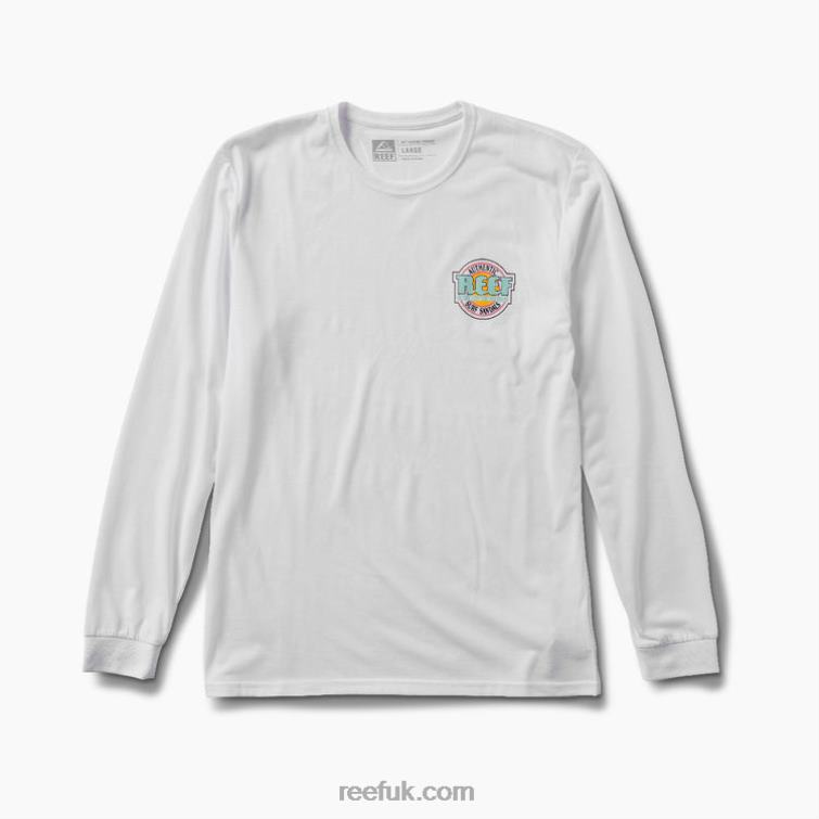 White 2286N629 Reef Surfari's Surf Tee LsMen