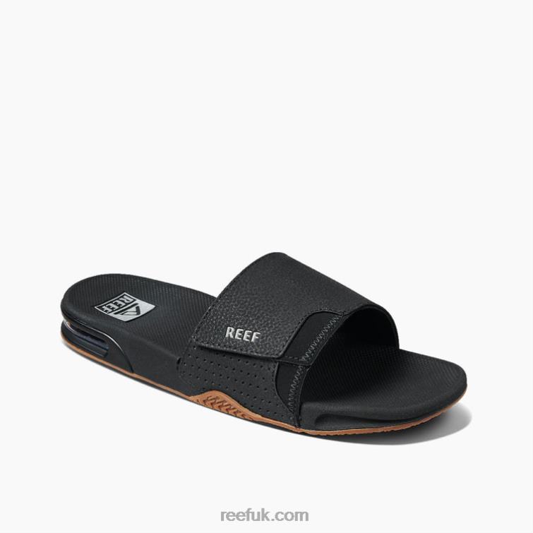 Black/Silver 2286N332 Fanning Slide Reef Men