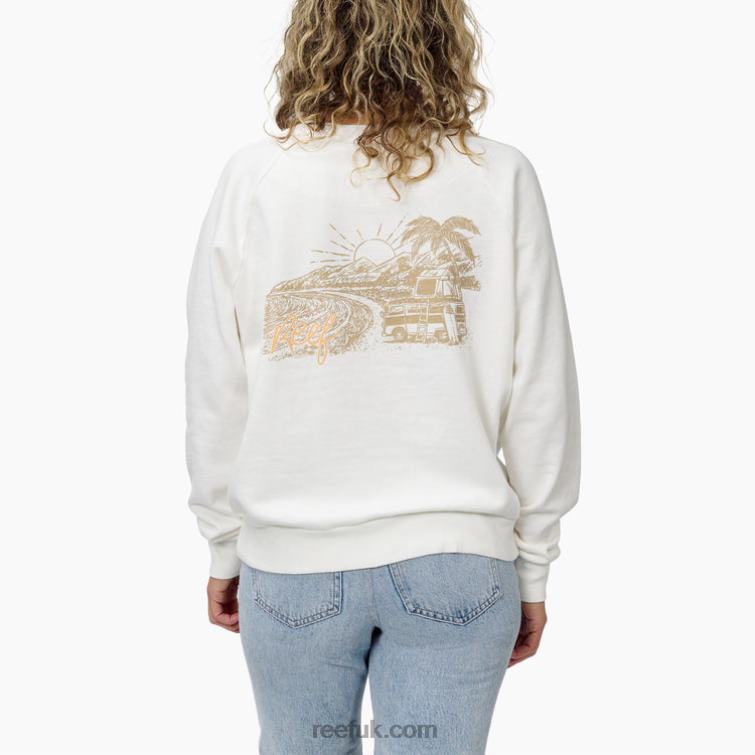 Marshmallow 2286N290 Wild Pullover Crewneck Reef Women