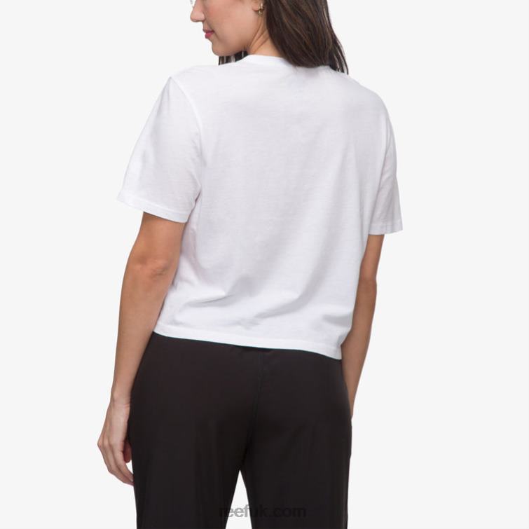 Bright White 2286N268 Poster Child Short Sleeve Crop Tee Reef Women