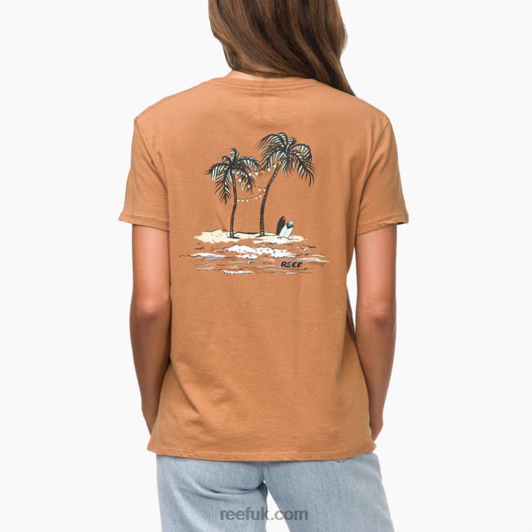 Brown 2286N275 Vacay Short Sleeve Tee Reef Women