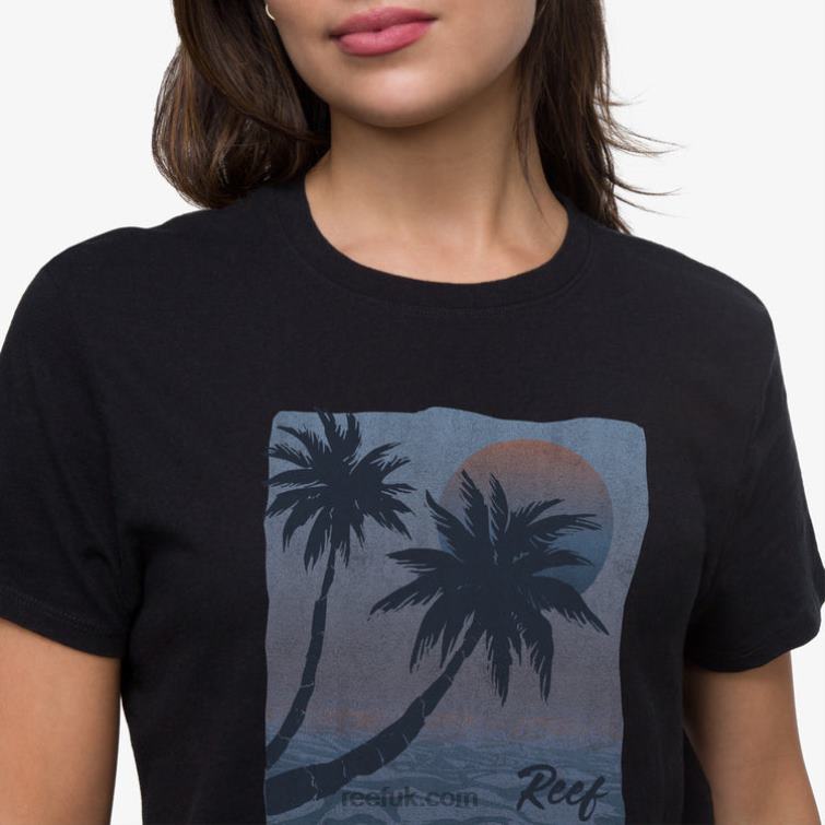 Caviar 2286N271 Sun Setters Short Sleeve Tee Reef Women