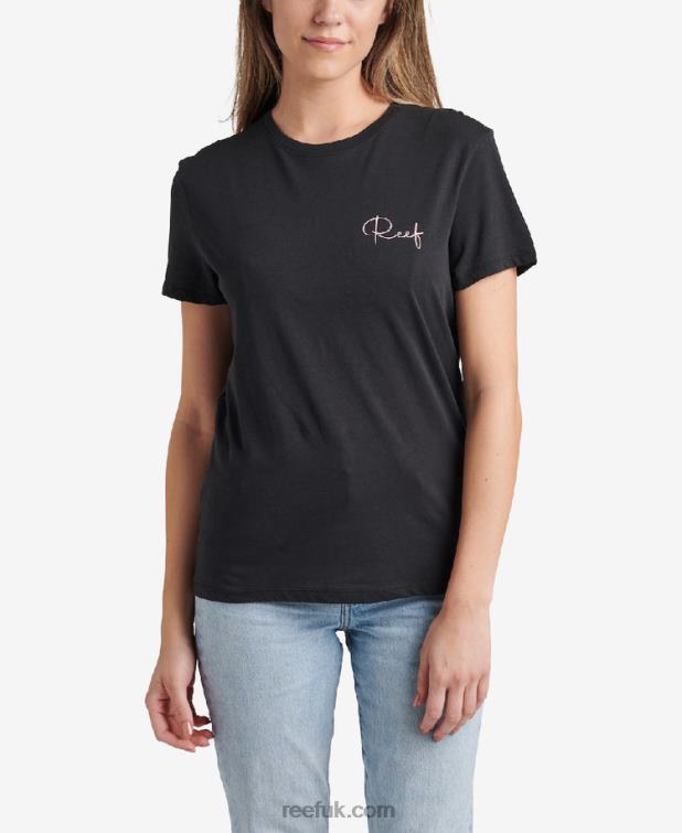 Caviar 2286N281 Stacked Short Sleeve Relaxed Tee Reef Women