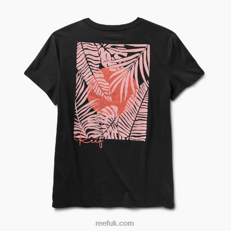 Caviar 2286N281 Stacked Short Sleeve Relaxed Tee Reef Women