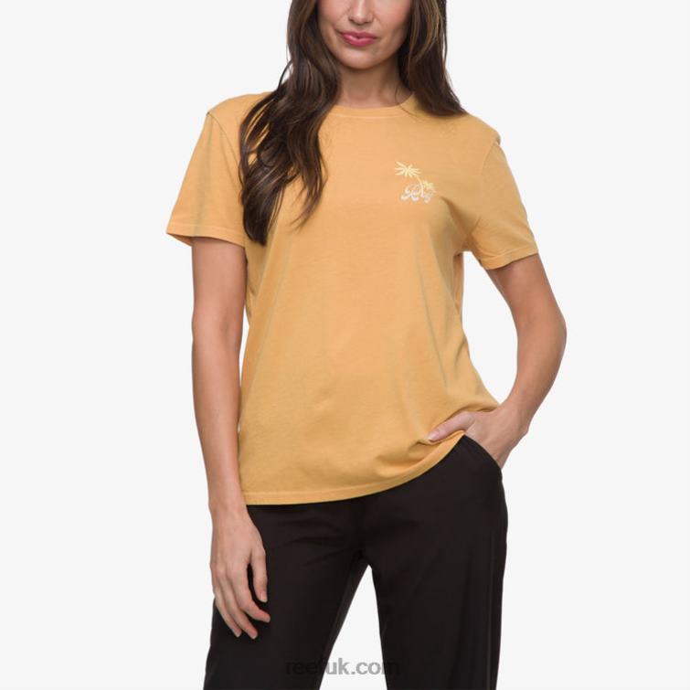 Honey Yellow 2286N276 Lounge Short Sleeve Tee Reef Women
