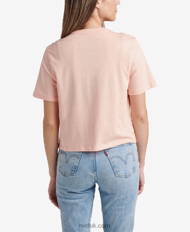 Peach Tie Dye 2286N285 Sara Short Sleeve Crop Tee Reef Women