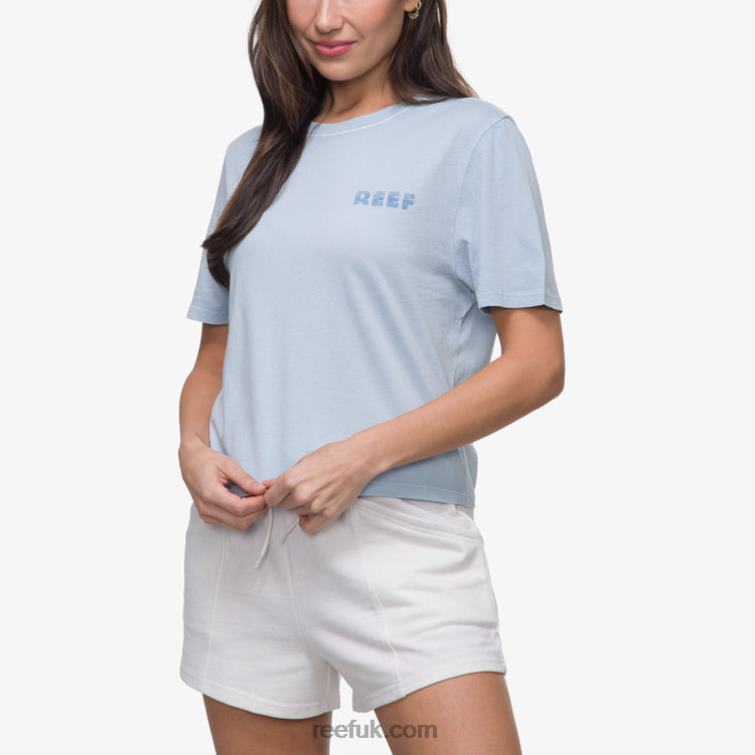 Skyway 2286N269 Fountains Short Sleeve Crop Tee Reef Women